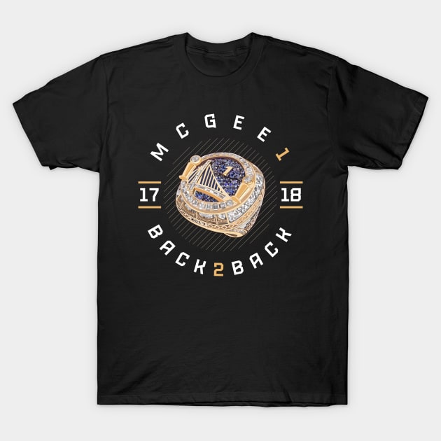 JaVale McGee 1 Back 2 Back Championship Ring 2017-18 T-Shirt by teeleoshirts